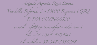 Fattoria dei Rossi - P.IVA 01269600530